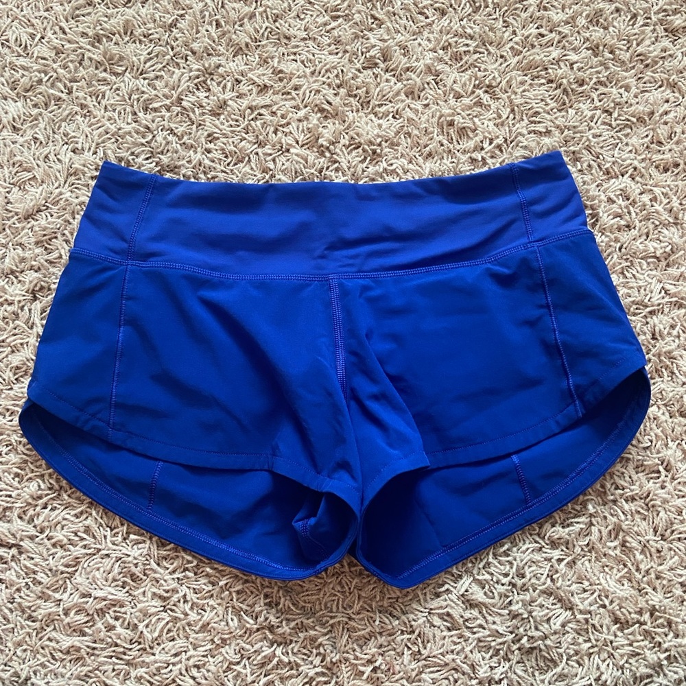 Lululemon speed ups, size 2, Royal blue, 2.5 inch